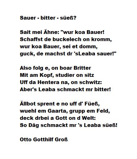 Gedicht von Otto Gotthilf Groß